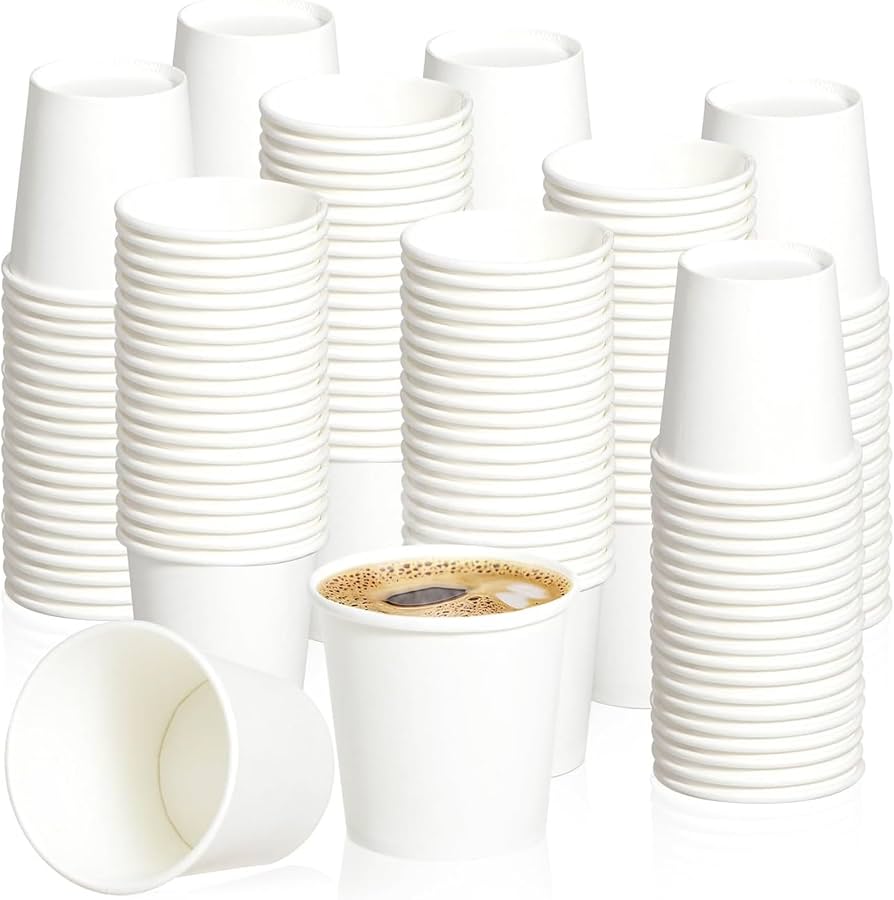 Lumors Kartonnen bekers 200ml 50 stuks-wit (FSC)